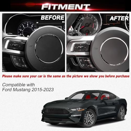 x xotic tech Carbon Fiber Pattern Paddle Shifter Extensions Interior Shift Cover Trim Compatible with Ford Mustang 20152023 Interior Decoration Accessories - Image 3