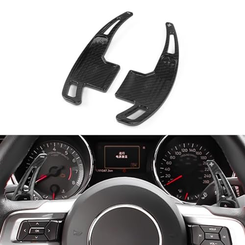 x xotic tech Carbon Fiber Pattern Paddle Shifter Extensions Interior Shift Cover Trim Compatible with Ford Mustang 20152023 Interior Decoration Accessories - Image 1