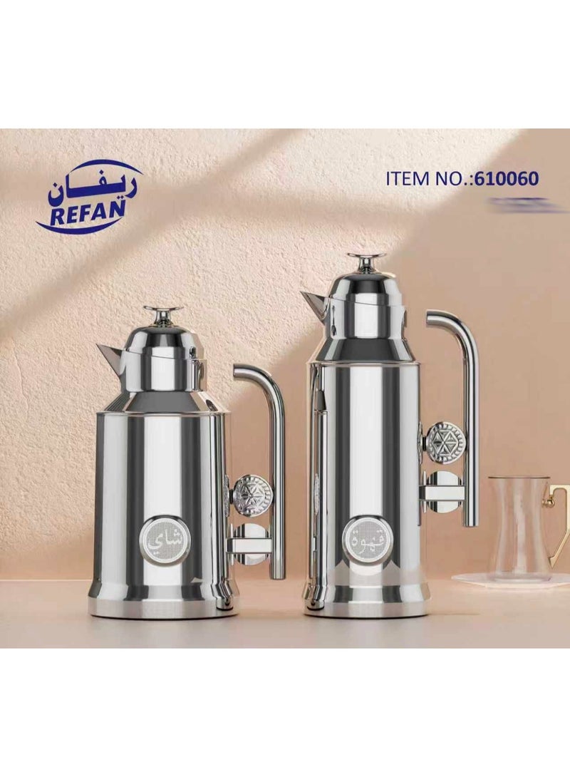 طقم ترامس من ريفان للشاي والقهوة بتصميم أنيق وعصري 1 لتر/ 1 لتر
