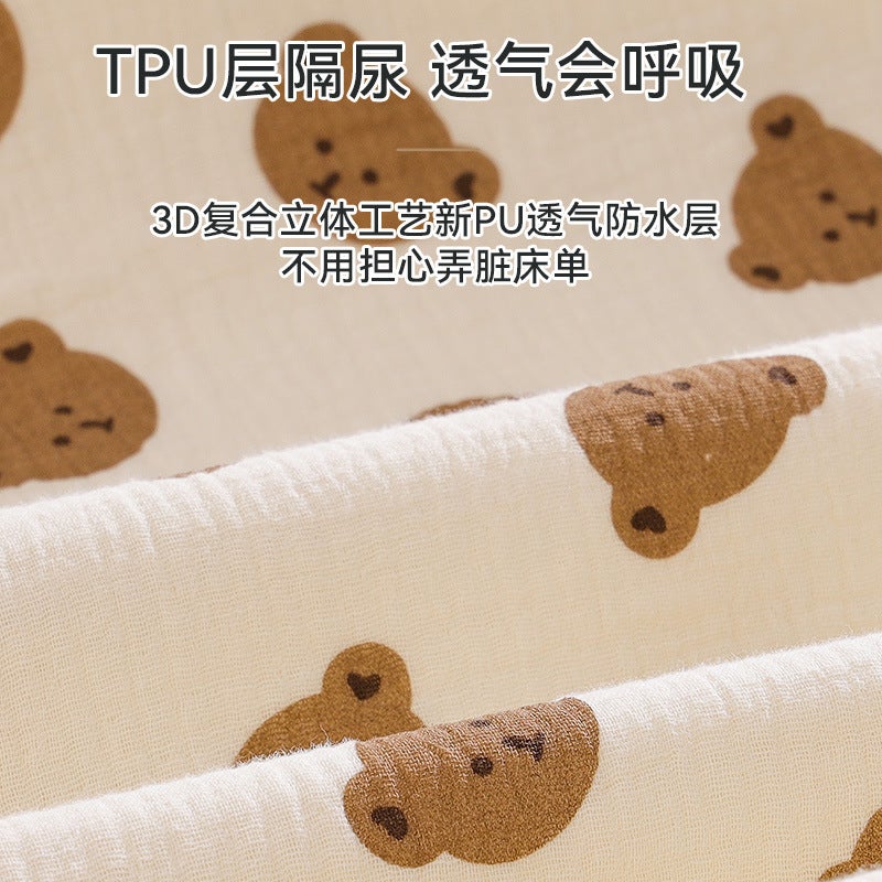Baby Waterproof Washable Diaper Pad Neonatal Breathable Anti-Seepage Pad Baby Cotton Diaper Pad Aunt Pad Physiological Pad - Image 5