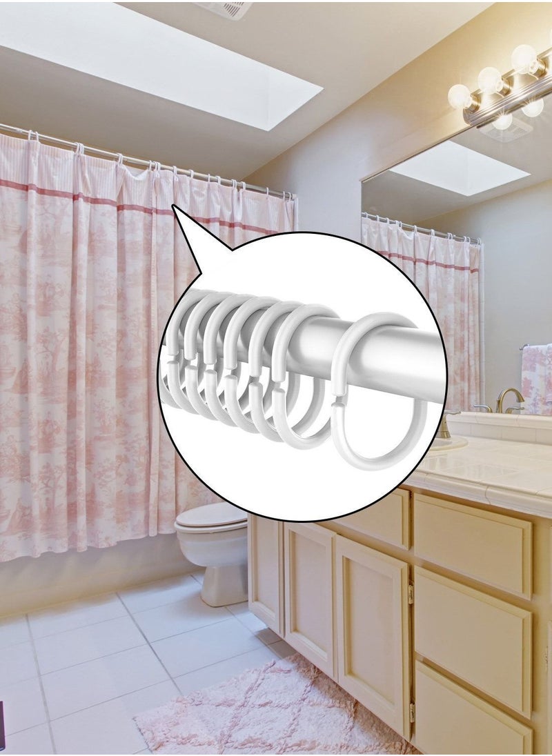 Y&D Plastic Shower Curtain Rings Hooks for Bathroom Window Rod, C Shaped Hook Hanger Multifunctional 24 Packs, White  - Image 5