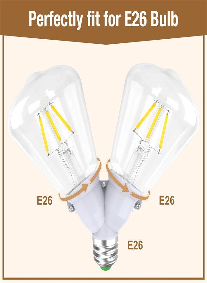 2 in 1 E26 Socket Splitter Adapter, 3PCS E26/E27 Standard Medium Base Bulbs in 1 Socket Y-Shape Lamp Holder Converter, Heat Resistant Light Bulb Splitter for Kitchen Garage - Image 4