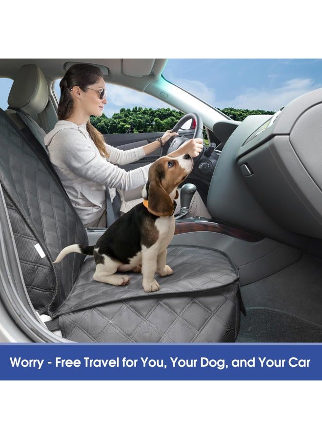 ALLANSING Front Seat Cover for Cars/SUVs/Trucks - Dog Seat Protector with Side Flaps, Tough 900D Waterproof, Protects Against Wear & Dirt, Easy Install, Stay-Put (1-Pack) - Image 4