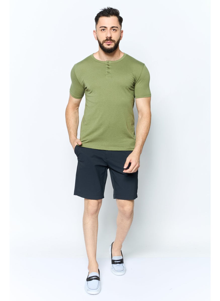 Men Round Neck Short Sleeves Plain T-Shirt, Olive - pzsku/ZD620A3C9099D45EF77BAZ/45/_/1737642990/90ae1326-1421-4c3c-a380-a3d938adc5a0