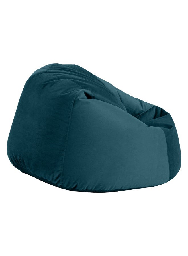 هاوس ون كرسي | بين باغ دائري من المخمل - تركواز غامق - Image 3