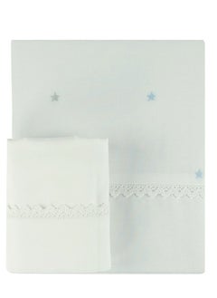 Bumble & Bird Bumble & Bird - Embroidered Duvet Cover & Pillowcase For Cot - Blue  - Image 1