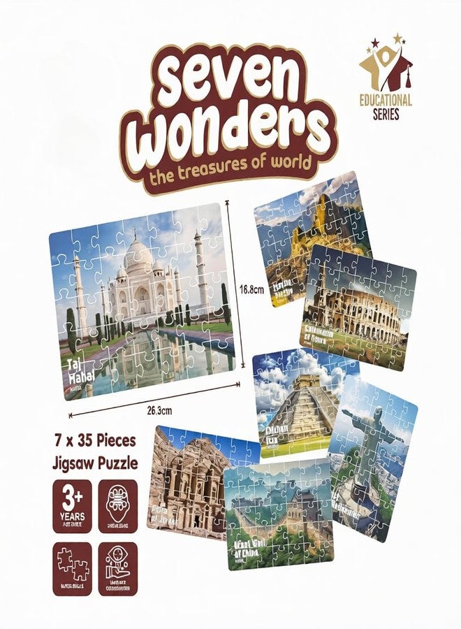 Space Enterprises Seven Wonders of The World Jigsaw Puzzle Pieces Different Toy for Kids - Image 4