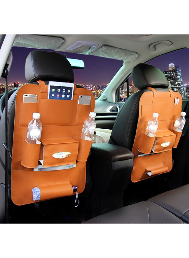 نيبمينينت حقيبة منظمة متعددة الوظائف مصنوعة من الجلد يتم تثبيتها على ظهر مقعد السيارة - Image 1