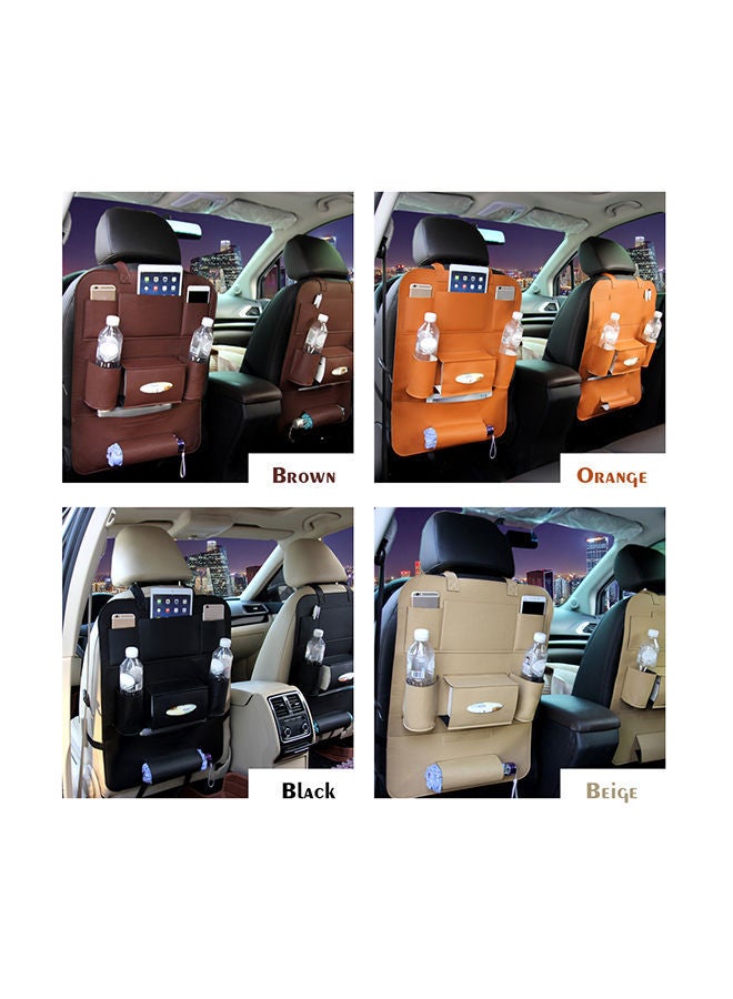 نيبمينينت حقيبة منظمة متعددة الوظائف مصنوعة من الجلد يتم تثبيتها على ظهر مقعد السيارة - Image 2