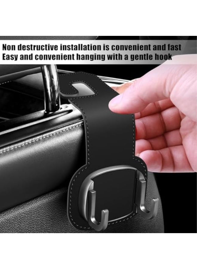 Car Headrest Hooks, 2-Pack Foldable Back Seat Organizer Hangers for Purse, Coat, Umbrella – Universal Car Seat Hooks for Space-Saving Automotive Interior Storage and Vehicle Accessories (Black) - Image 5