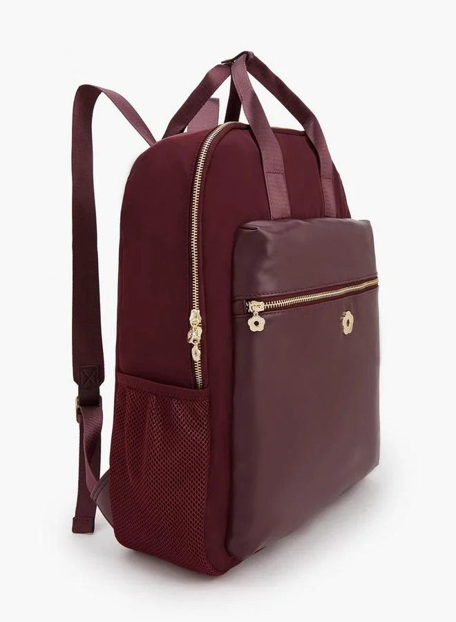 Missy Solid Backpack With Adjustable Shoulder Straps