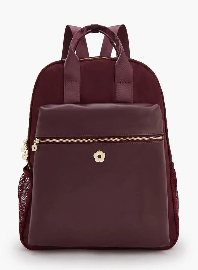 Missy Solid Backpack With Adjustable Shoulder Straps