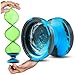 FETESNICE FS23 Yoyo Professional Responsive Yoyo for Kids 812 Unresponsive Yo yo for Adults Dual Function Metal Fingerspin Trick Yoyos with Yoyo Strings YoYo Accessory KitBlack Blue - Image 2