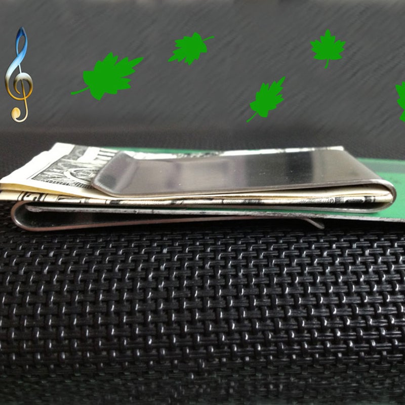 Stainless Steel Bill Holder Money Holder Money Clip Three Folding Metal Credit Holder Slim Wallet for Men - Image 1