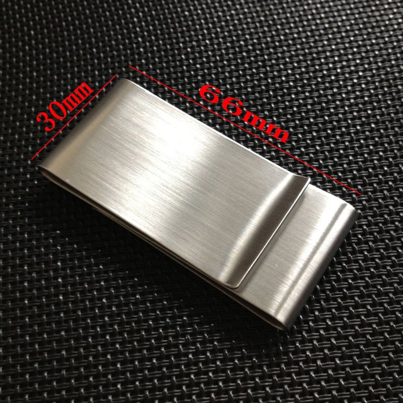 Stainless Steel Bill Holder Money Holder Money Clip Three Folding Metal Credit Holder Slim Wallet for Men - Image 5