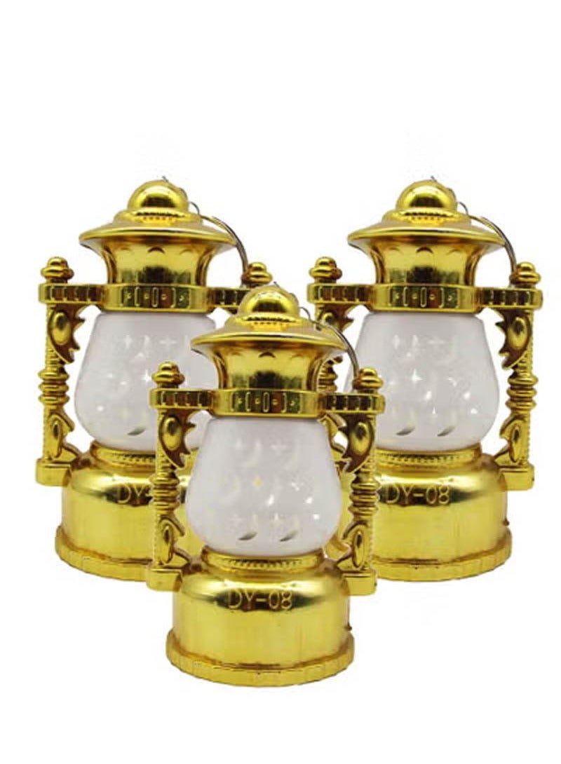 سي او أرماء زينة رمضان طقم اضاءة  شكل فانوس صغير الحجم 3 قطع - Image 3