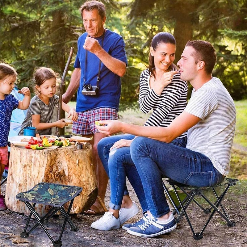 Mini Portable Stool, Strong and Durable Fishing Chair, Foldable Portable Camping Stool, Small Folding Stool, Portable, for BBQ, Camping, Fishing, Travel, Hiking, Garden, Beach - Image 4