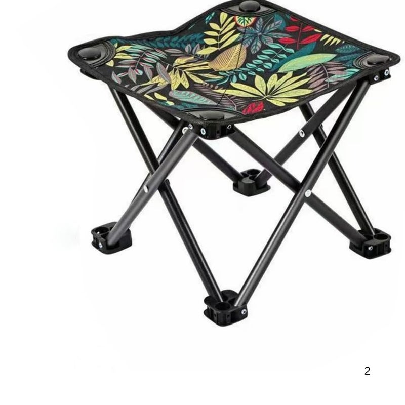 Mini Portable Stool, Strong and Durable Fishing Chair, Foldable Portable Camping Stool, Small Folding Stool, Portable, for BBQ, Camping, Fishing, Travel, Hiking, Garden, Beach - Image 1