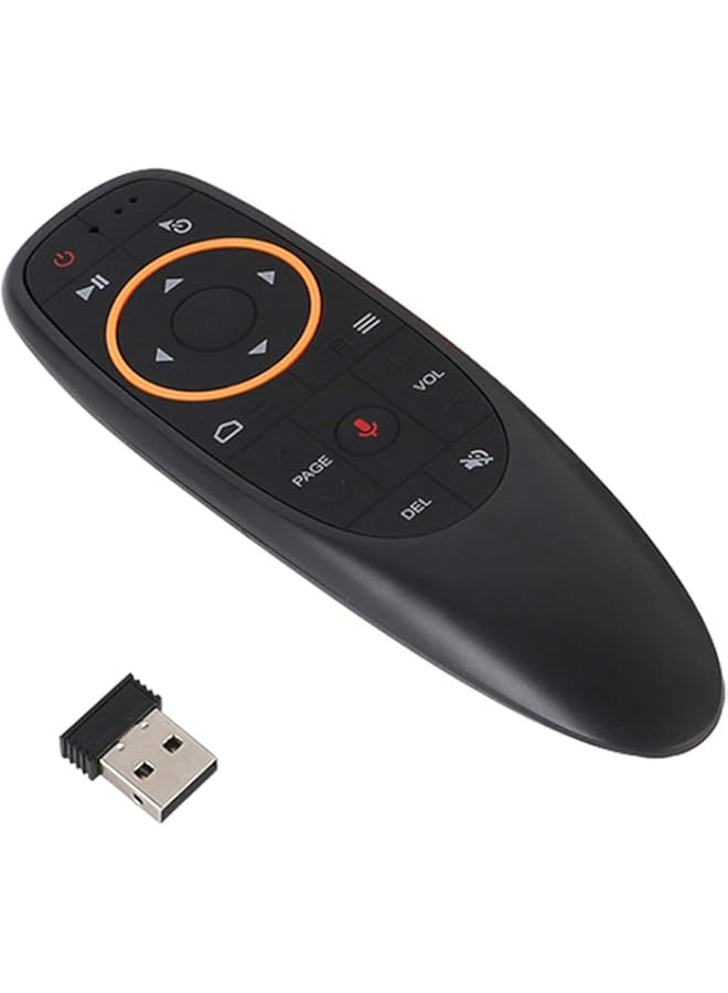 HuHa Remote Controll Compatbile with G10 2.4GHz Wireless Remote Control with USB Receiver Voice Control for Android PC Laptop Notebook Smart TV Black  - Image 1