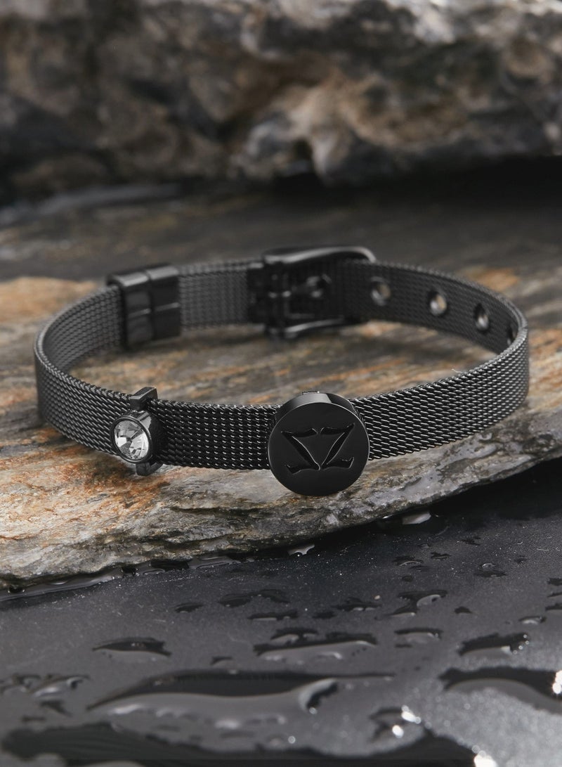 زنك سوار زينك النسائي المصنوع من الستانلس ستيل الأسود | ZFBR001B3 - Image 3