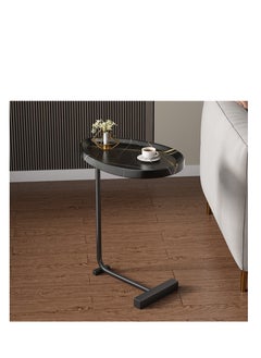 Y&D Small Side Table C Shaped End Table for Sofa and Bed, TV Tray Table with Metal Frame for Couch, Living Room, Bedroom  - Image 1