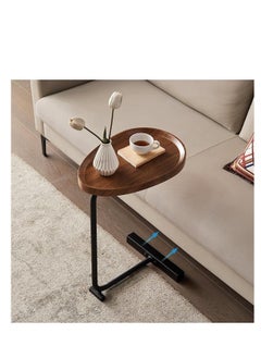 Y&D Small Side Table C Shaped End Table for Sofa and Bed, TV Tray Table with Metal Frame for Couch, Living Room, Bedroom  - Image 3