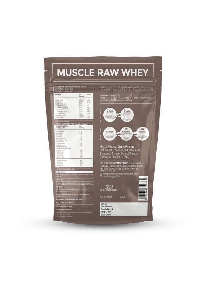 HEALTHFARM Raw Whey Unflavoured Whey Protein Concentrate + Whey Isolate Protein Powder| 900Gm| 30 Servings  - Image 2