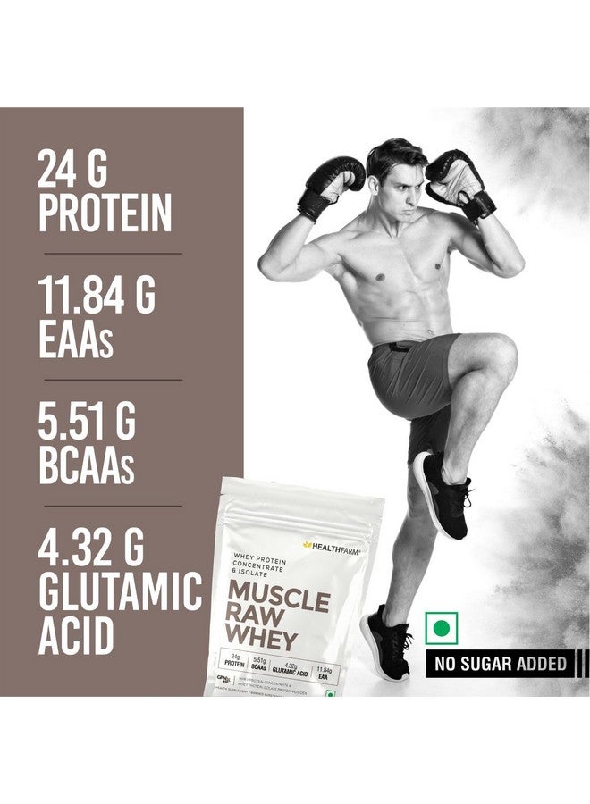 HEALTHFARM Raw Whey Unflavoured Whey Protein Concentrate + Whey Isolate Protein Powder| 900Gm| 30 Servings  - Image 4