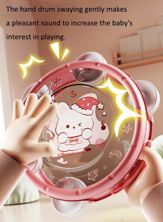 Aissiora 6pcs Rattle playset Infant early education musical instruments Hand clapping drum toys Rattle toys Odorless and non-toxic Can be bitten Early education music enlightenment - Image 3