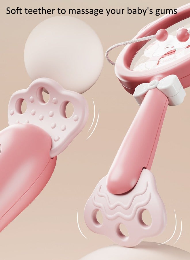 Aissiora 6pcs Rattle playset Infant early education musical instruments Hand clapping drum toys Rattle toys Odorless and non-toxic Can be bitten Early education music enlightenment - Image 5