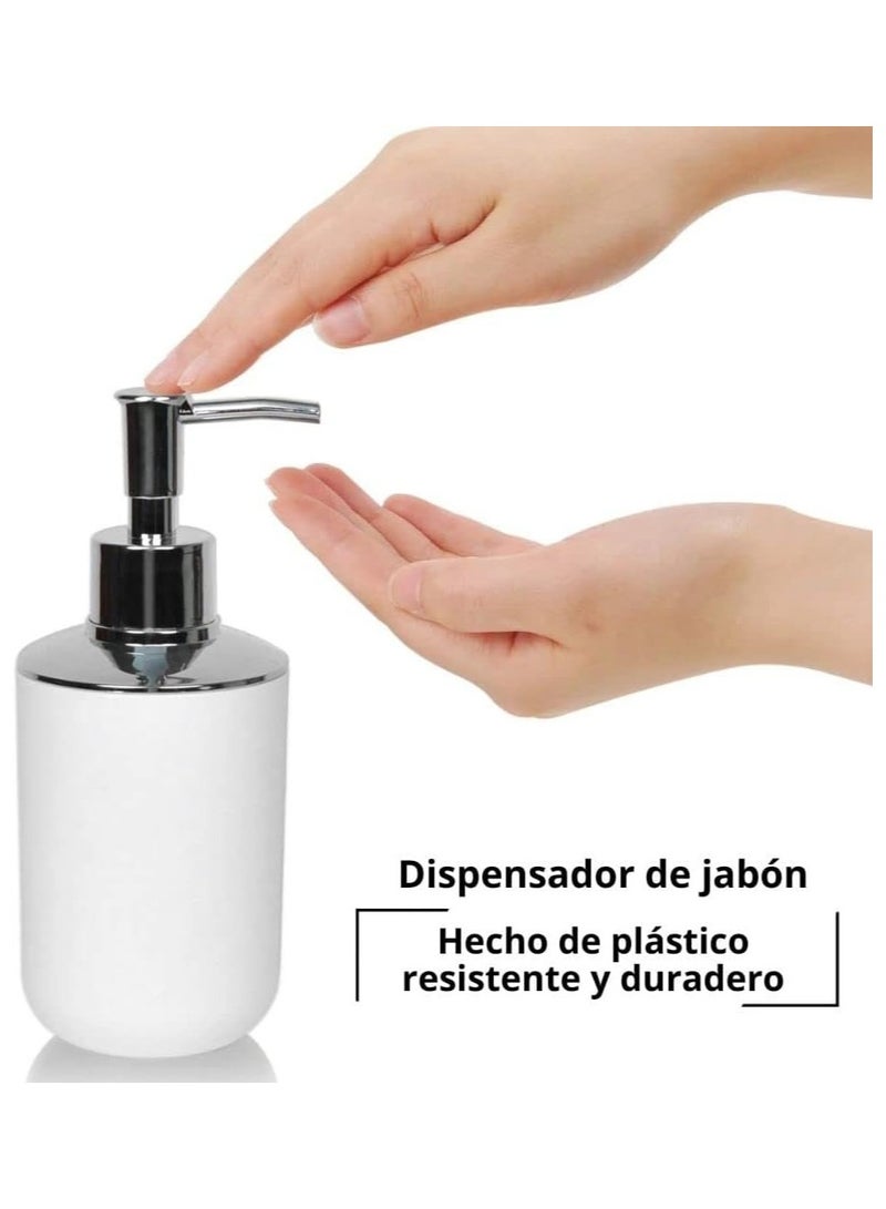 Quantum Bay Bathroom Accessories Set – 6-Piece Bath Ensemble with Soap Dispenser, Toothbrush Holder, Toothbrush Cup, Soap Dish – Decorative Countertop Set for Housewarming Gift (New White)  - Image 4