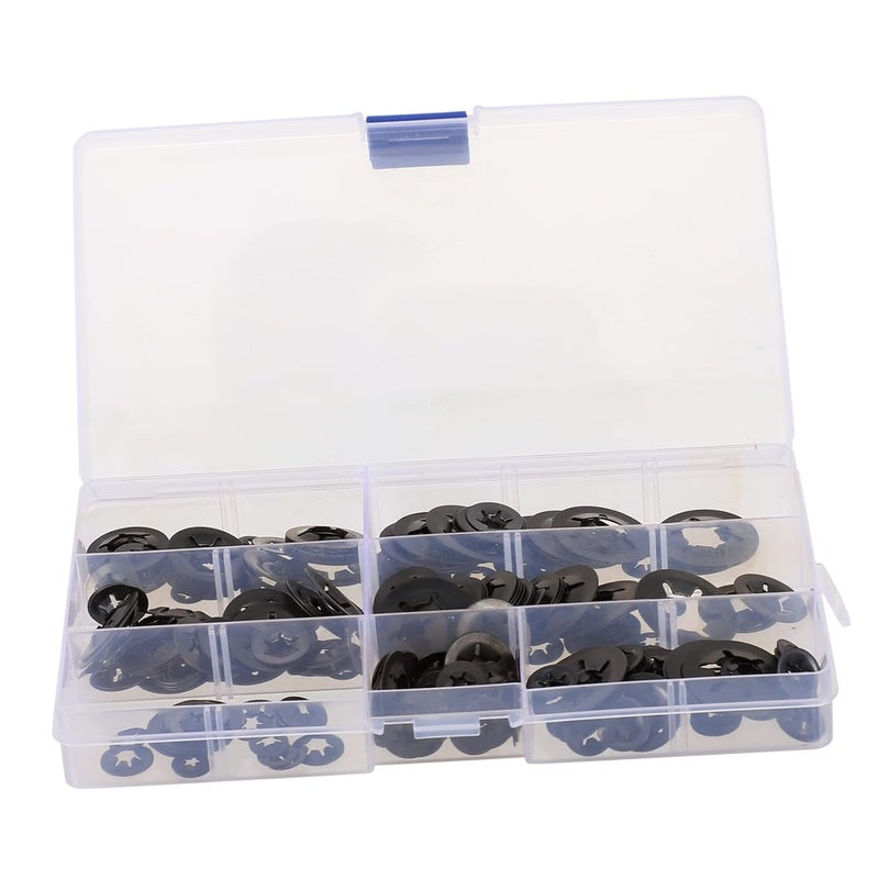 340Pcs Inner Tooth Lock Washers Assortment Kit Metal Fasteners For Axles Shafts And Securing Tasks - Image 2