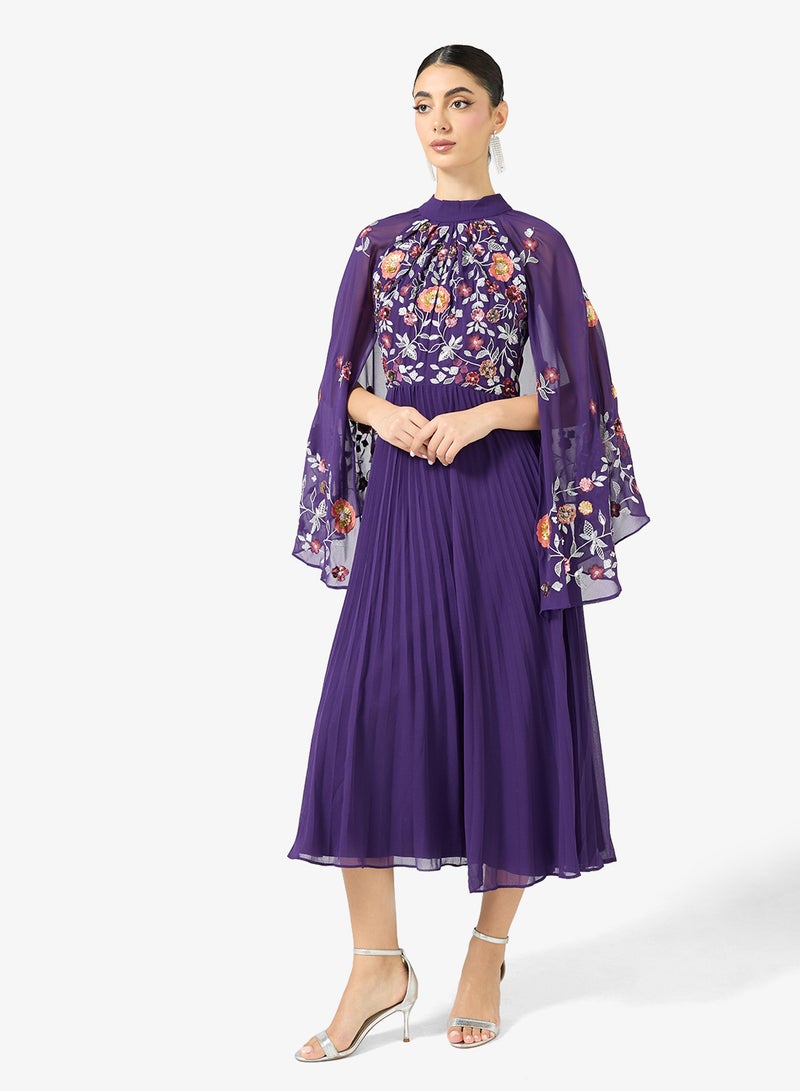 Frock and Frill Mesh Detailed Embellished Dress - Image 4