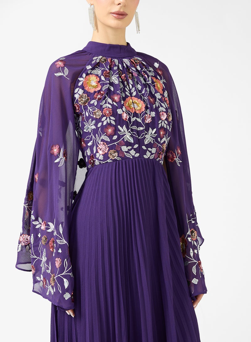 Frock and Frill Mesh Detailed Embellished Dress - Image 3