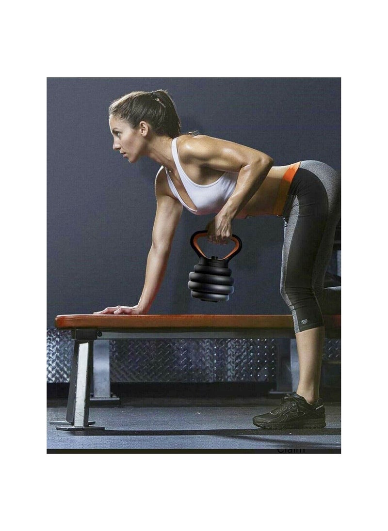 Rock Pow - Adjustable 7 in 1 Dumbbell Set 20KG, Free Weights Dumbbells Set with Connecting Rod Used as Barbell, Kettlebell and Push-ups, Weightlifting Fitness for Home/Office - Image 1