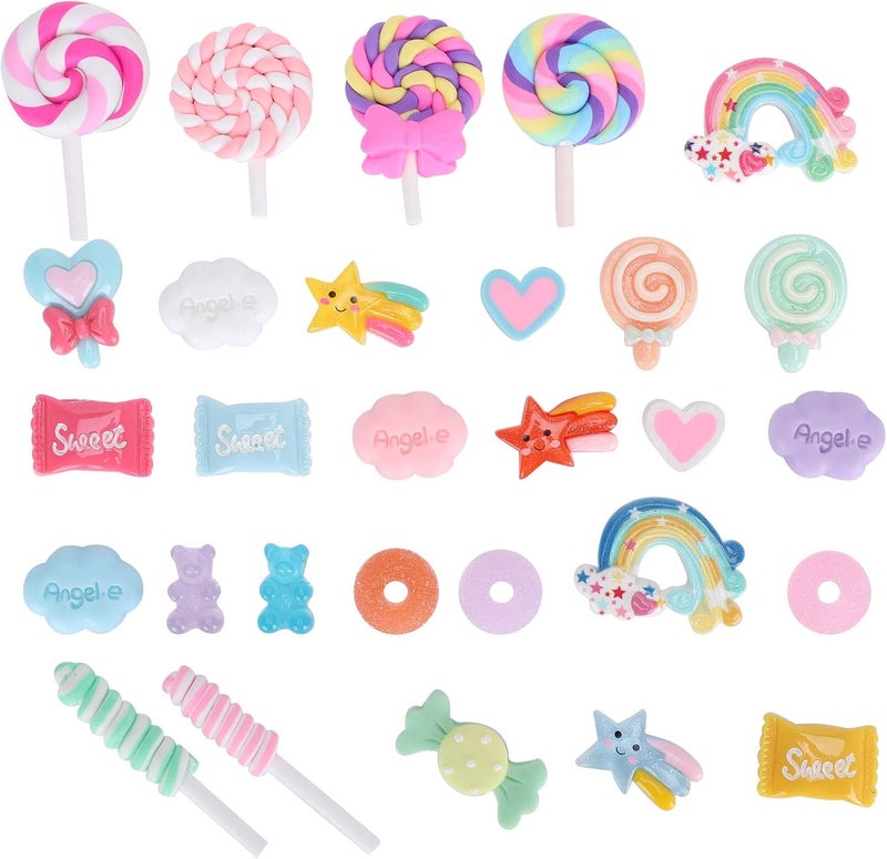 Pilipane Pilipane 29Pcs Candy Party Decorations Candy Themed Party Decorations Donuts Cutouts Round bonbon Cupcakes Candyland for Classroom Home Room Decor Sweet Birthday Themed Party Supplies Photo Props - Image 1