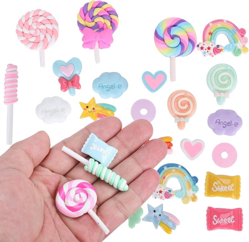 Pilipane Pilipane 29Pcs Candy Party Decorations Candy Themed Party Decorations Donuts Cutouts Round bonbon Cupcakes Candyland for Classroom Home Room Decor Sweet Birthday Themed Party Supplies Photo Props - Image 2