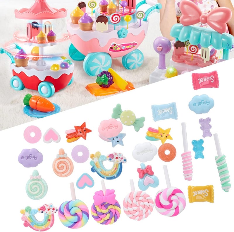 Pilipane Pilipane 29Pcs Candy Party Decorations Candy Themed Party Decorations Donuts Cutouts Round bonbon Cupcakes Candyland for Classroom Home Room Decor Sweet Birthday Themed Party Supplies Photo Props - Image 4