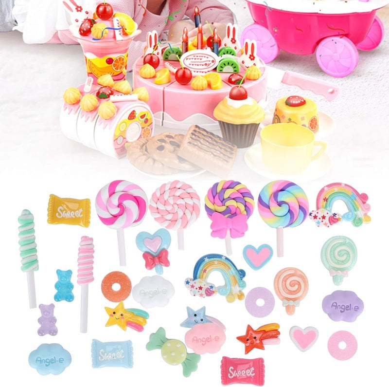 Pilipane Pilipane 29Pcs Candy Party Decorations Candy Themed Party Decorations Donuts Cutouts Round bonbon Cupcakes Candyland for Classroom Home Room Decor Sweet Birthday Themed Party Supplies Photo Props - Image 5