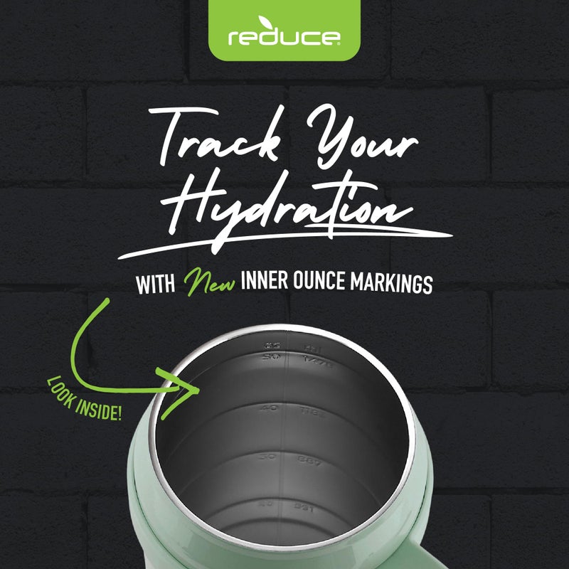 REDUCE 50 oz Stainless Steel Tumbler with Handle - Dual-Wall Vacuum Insulated Travel Mug  Sweat-Proof Lid & Reusable Straw - Keeps Drinks Cold for 24 Hrs  Fits Cupholders  Dishwasher Safe - Alpine - Image 5