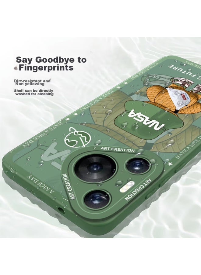 Neyaa P70 Phone Case For Huawei Pura70, Full Lens Protection, Shockproof, Ultra-thin, Creative Cartoon Simple Trendy Soft Case For Men And Women, Cangling Green - Image 4