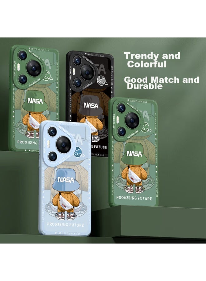 Neyaa P70 Phone Case For Huawei Pura70, Full Lens Protection, Shockproof, Ultra-thin, Creative Cartoon Simple Trendy Soft Case For Men And Women, Cangling Green - Image 5