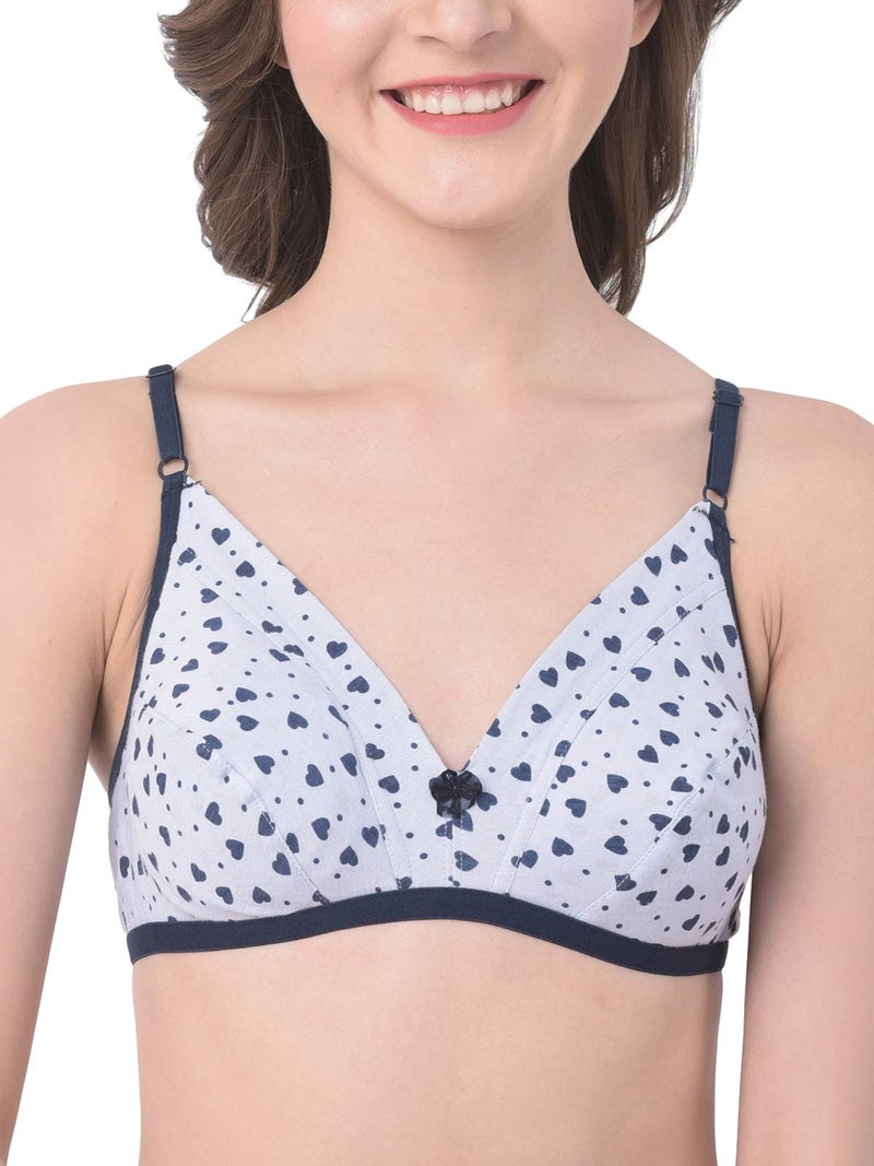 Clovia Women's Pack of 6 Cotton Non Padded Non-Wired Full Cup T-Shirt Bra (COMBRC717_Multicolored_32C) (Print and Color May Vary) - Image 2