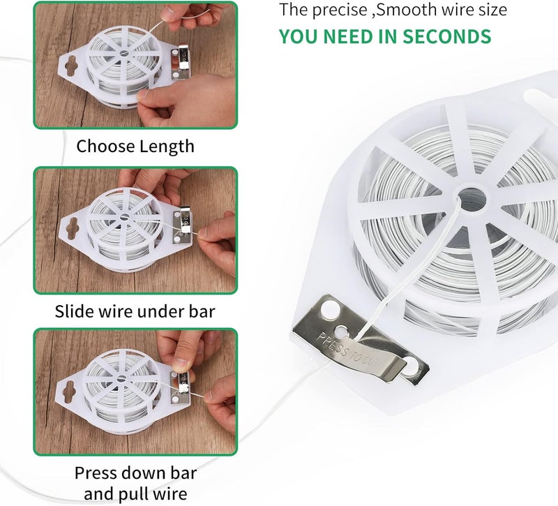 KINGLAKE 328 Feet Plastic Plant Twist Tie White Garden Plants Tie Multi-Use for Secure Vines,Plants - Image 5