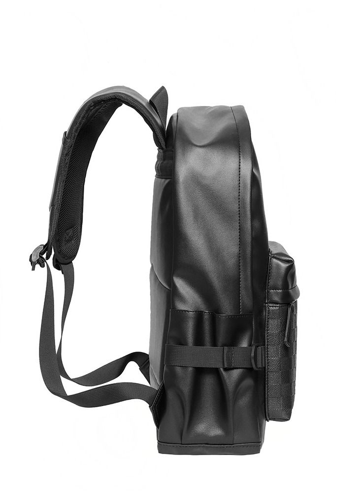 Leather Laptop Backpack for Men Women, School College Bookbag Casual Travel Daypack  - Image 3