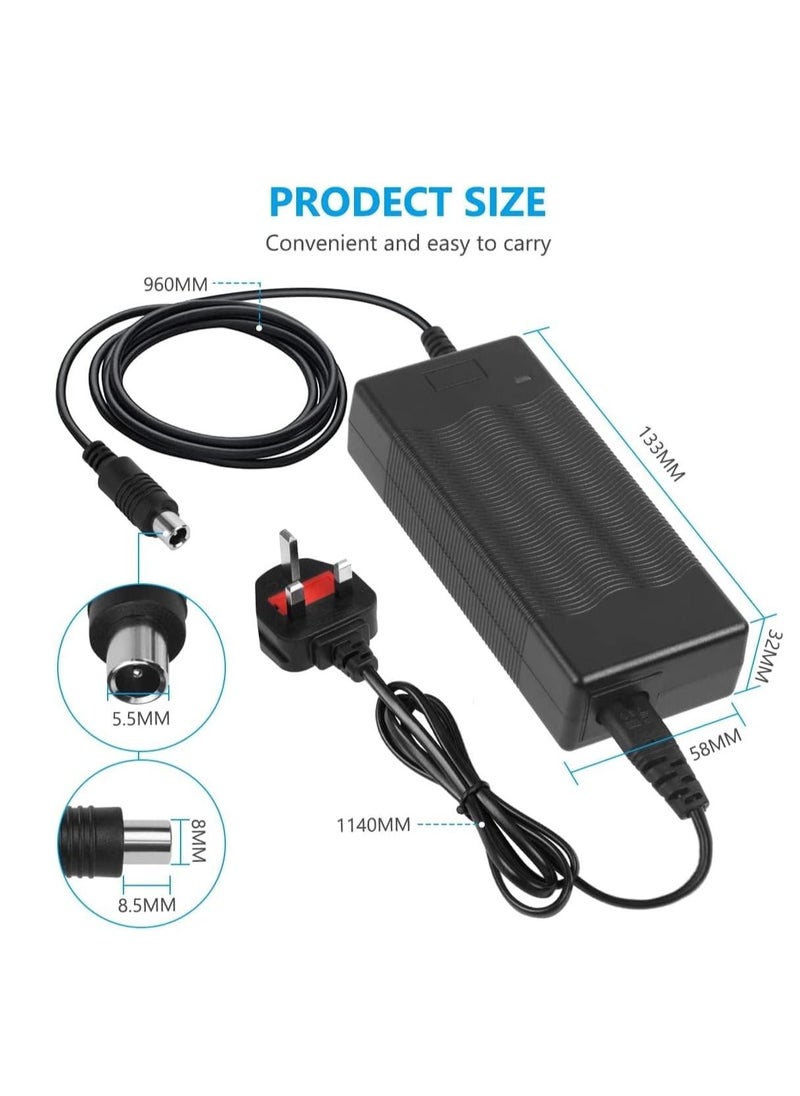 Ntech Electric Scooter 42V Lithium Battery Charger, Output 42V 2A Input 100-240 Vac Li-Poly Charger For Xiaomi M365/Pro 2, Universal Battery Charger For Ninebot/Pure Air Pro, 2 Wheel Scooter, Charger  - Image 2
