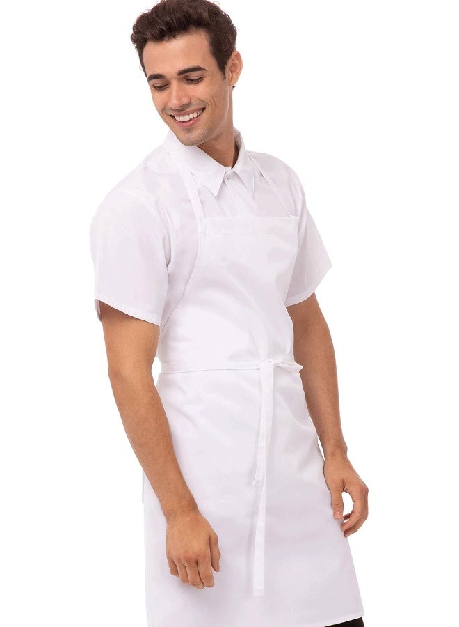 Chef Works Unisex Bib Apron, White, One Size - Image 2