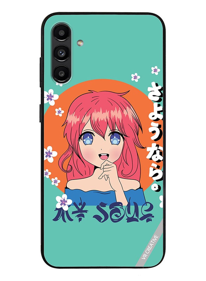 VR CREATIVE Protective Case Cover For Samsung Galaxy A13 5G Japanese Gril Text Means Good Bye Design Multicolour - Image 1