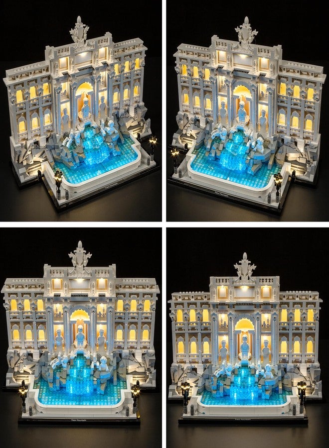 BRIKSMAX طقم إضاءة BRIKSMAX لنافورة تريفي من ليغو (نسخة التحكم عن بُعد) - إضاءة LED مبتكرة متوافقة مع ليغو أركيتكتشر 21062 - مجموعة ليغو غير مدرجة - Image 3