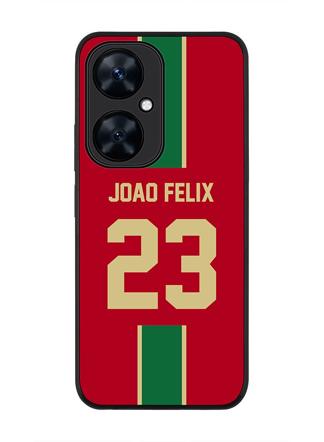 Stylizedd Rugged Black Edge case for Huawei nova 11i , Slim fit Soft Flexible Rubber Edges Anti Drop Cover - Football Team - Portugal, Player Name - Joao Felix - Image 1